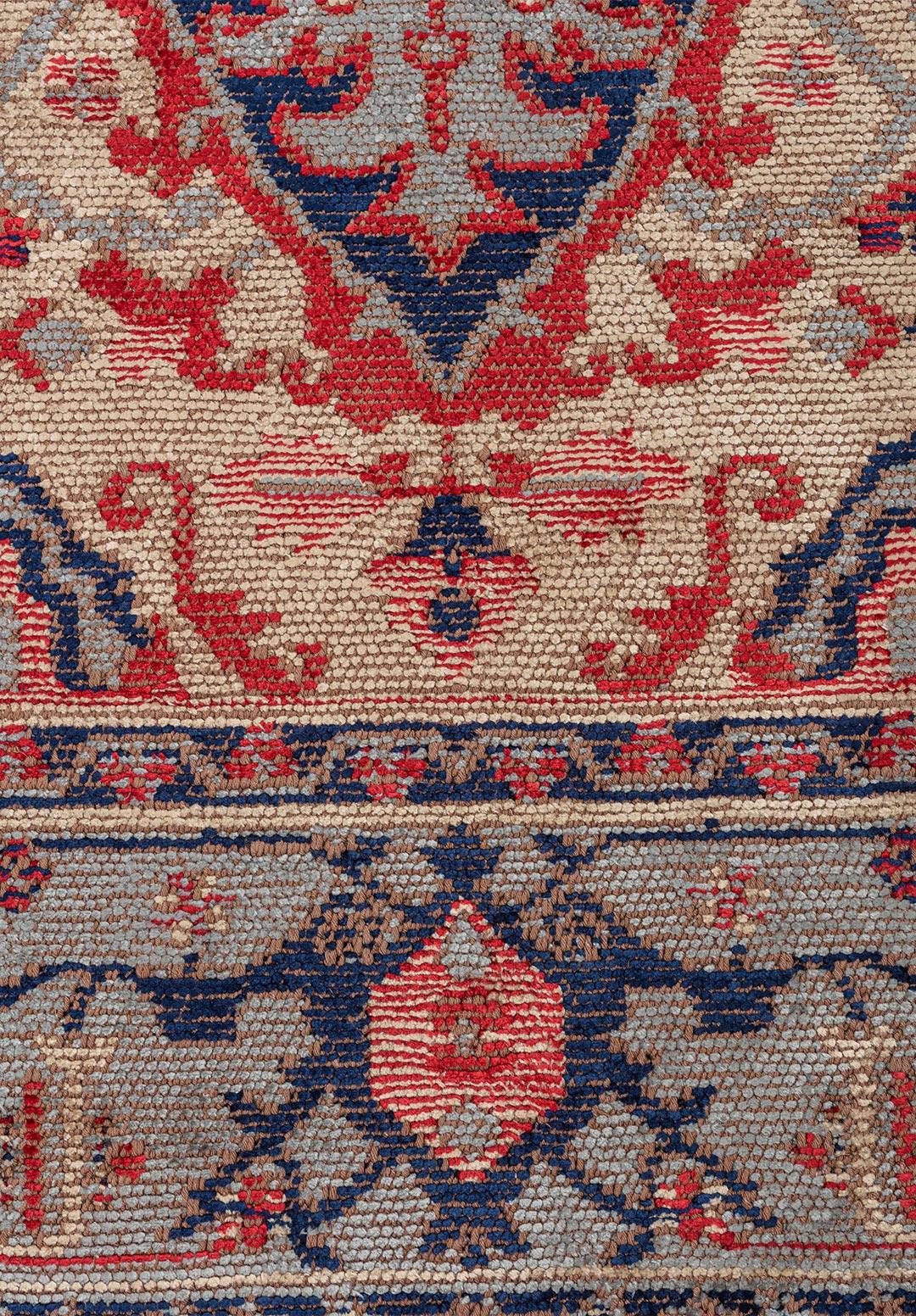 Valenza Navy - Red Rug