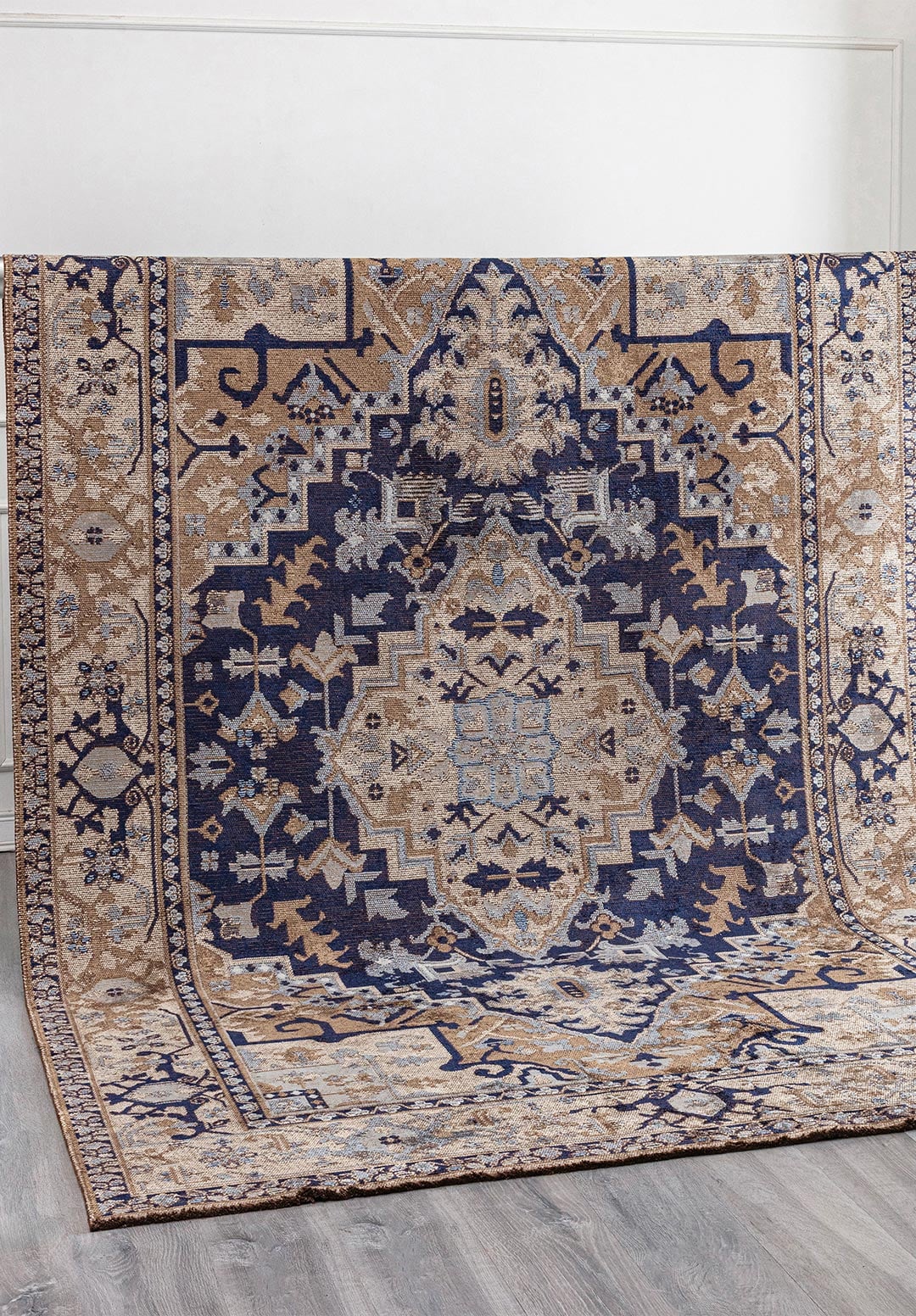 Valenza Dark navy - Beige Rug