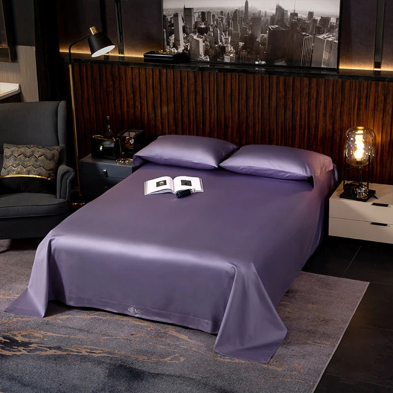 Lakibia Purple Silky Soft Egyptian Cotton Bedding Set