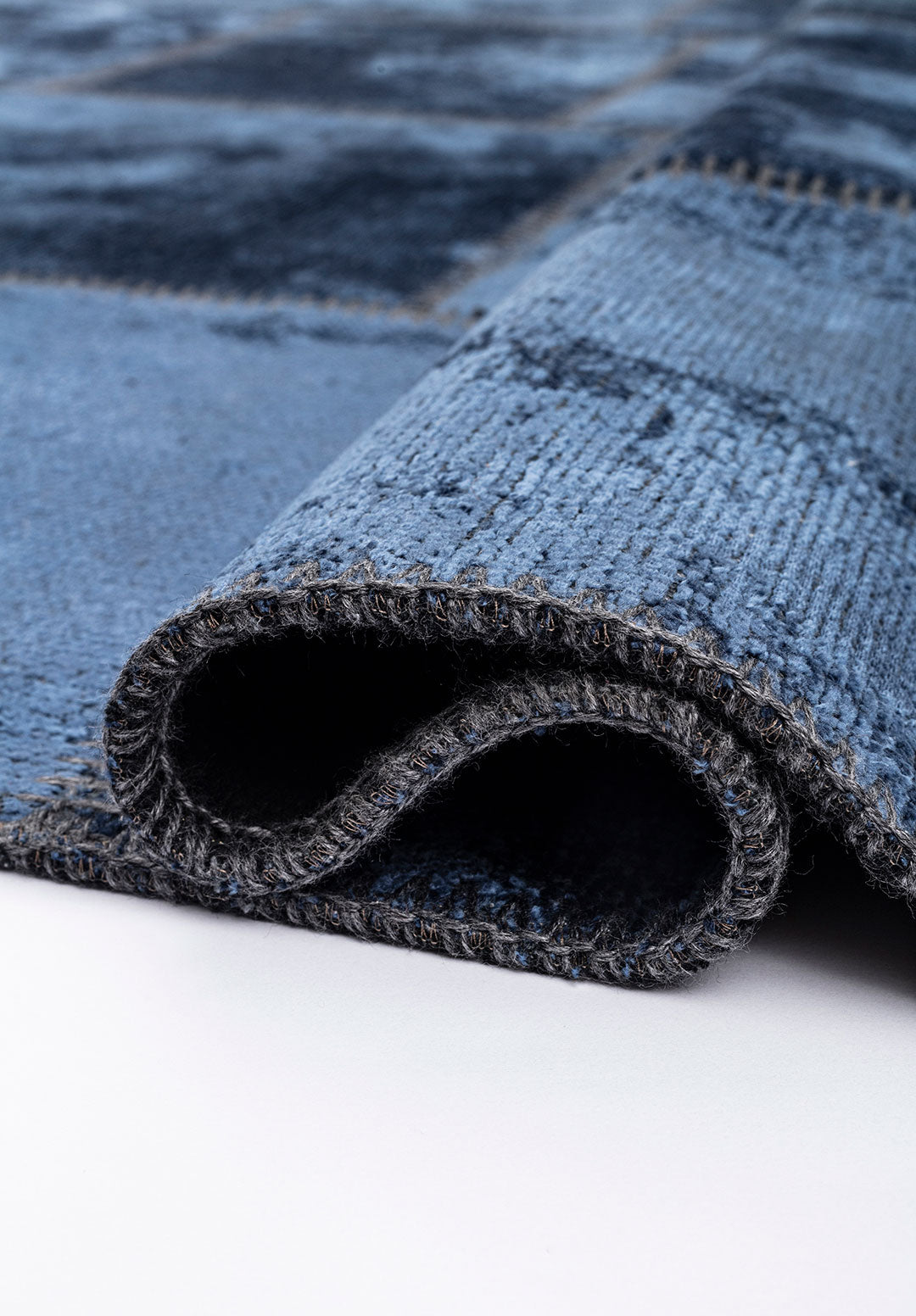Patch Navy Blue Rug