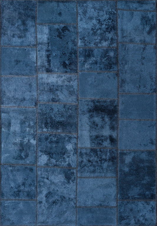 Patch Navy Blue Rug
