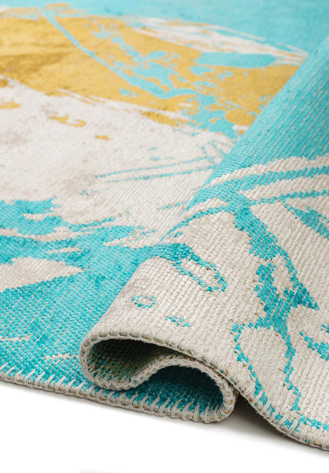 Madrid Turquoise - Yellow Rug