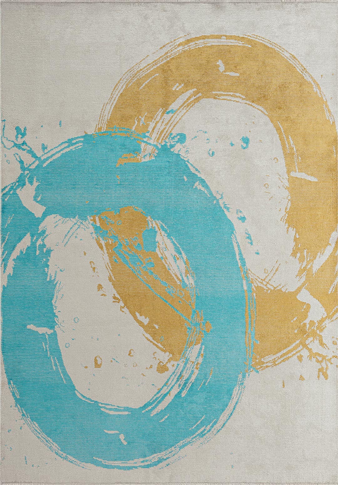 Madrid Turquoise - Yellow Rug