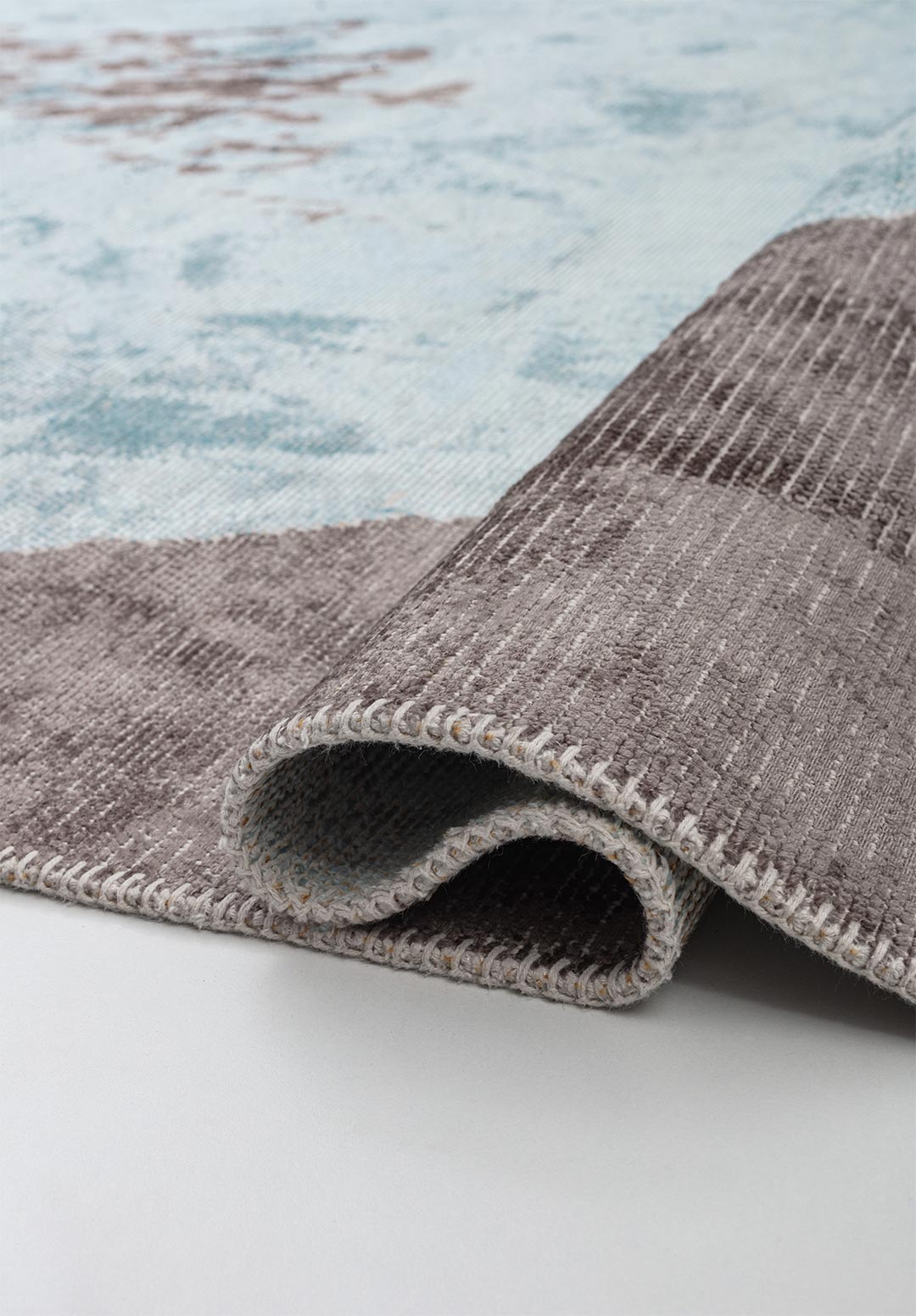 Laguna Dark Grey - Ice Blue Rug