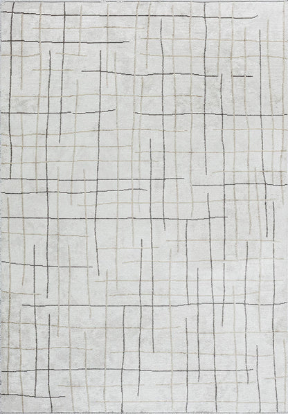 Brooklyn Anthracite - Beige Rug