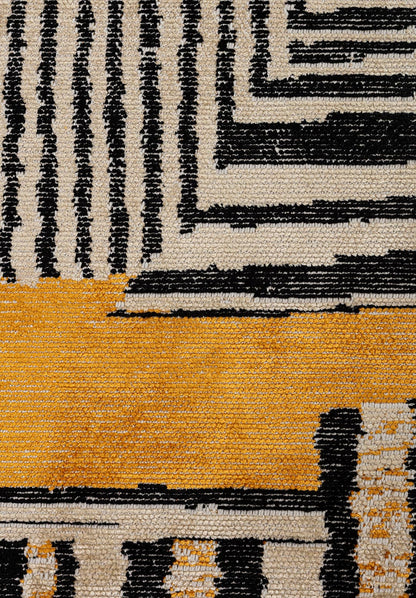 Oxford Black - Cream Rug