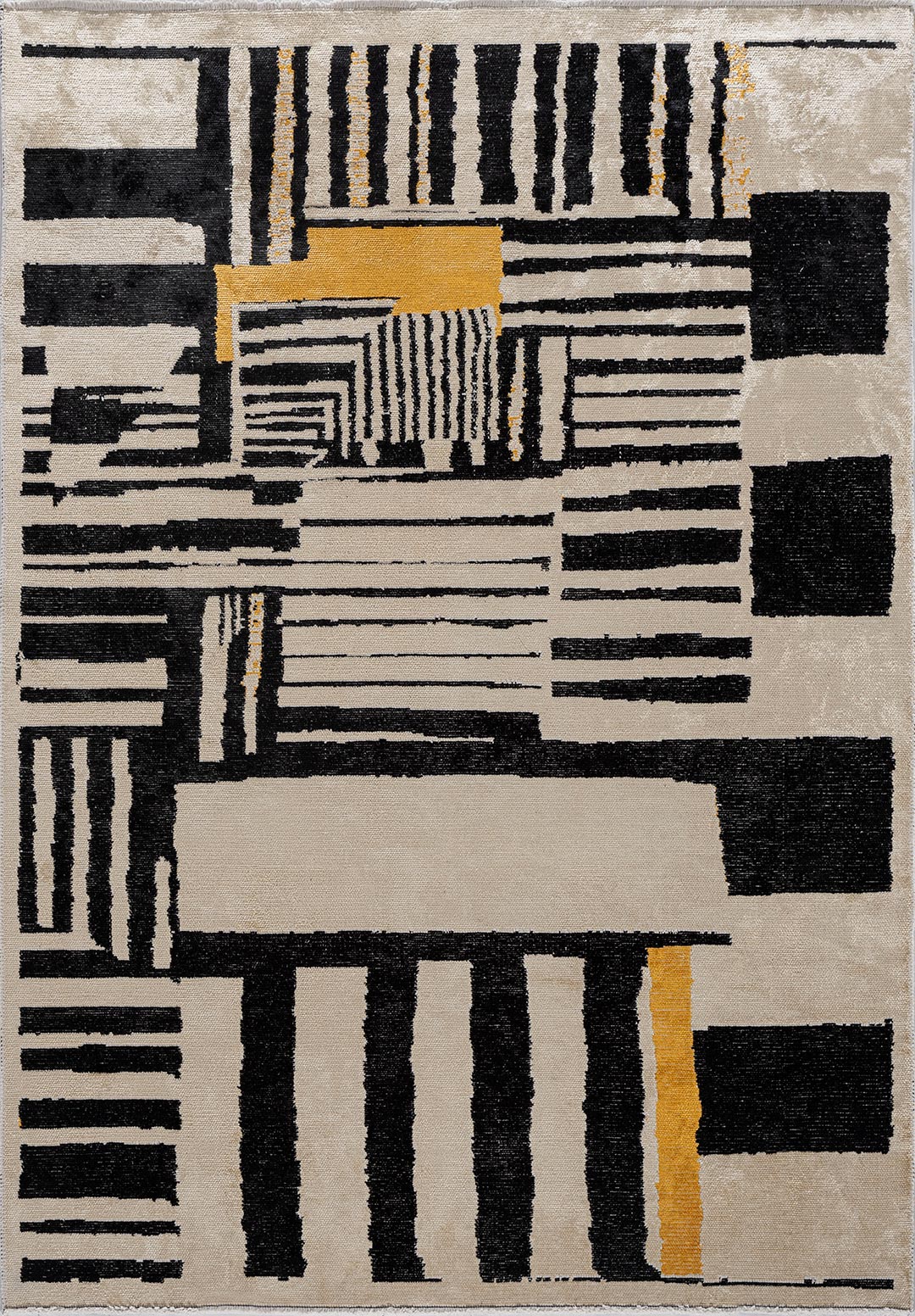 Oxford Black - Cream Rug