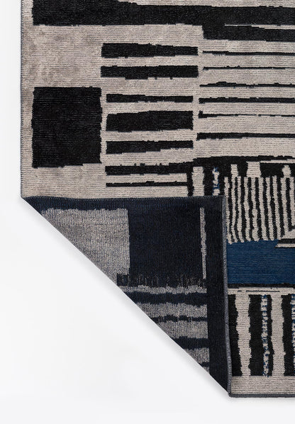 Oxford Black - Beige Rug