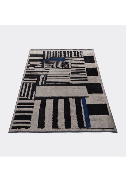 Oxford Black - Beige Rug