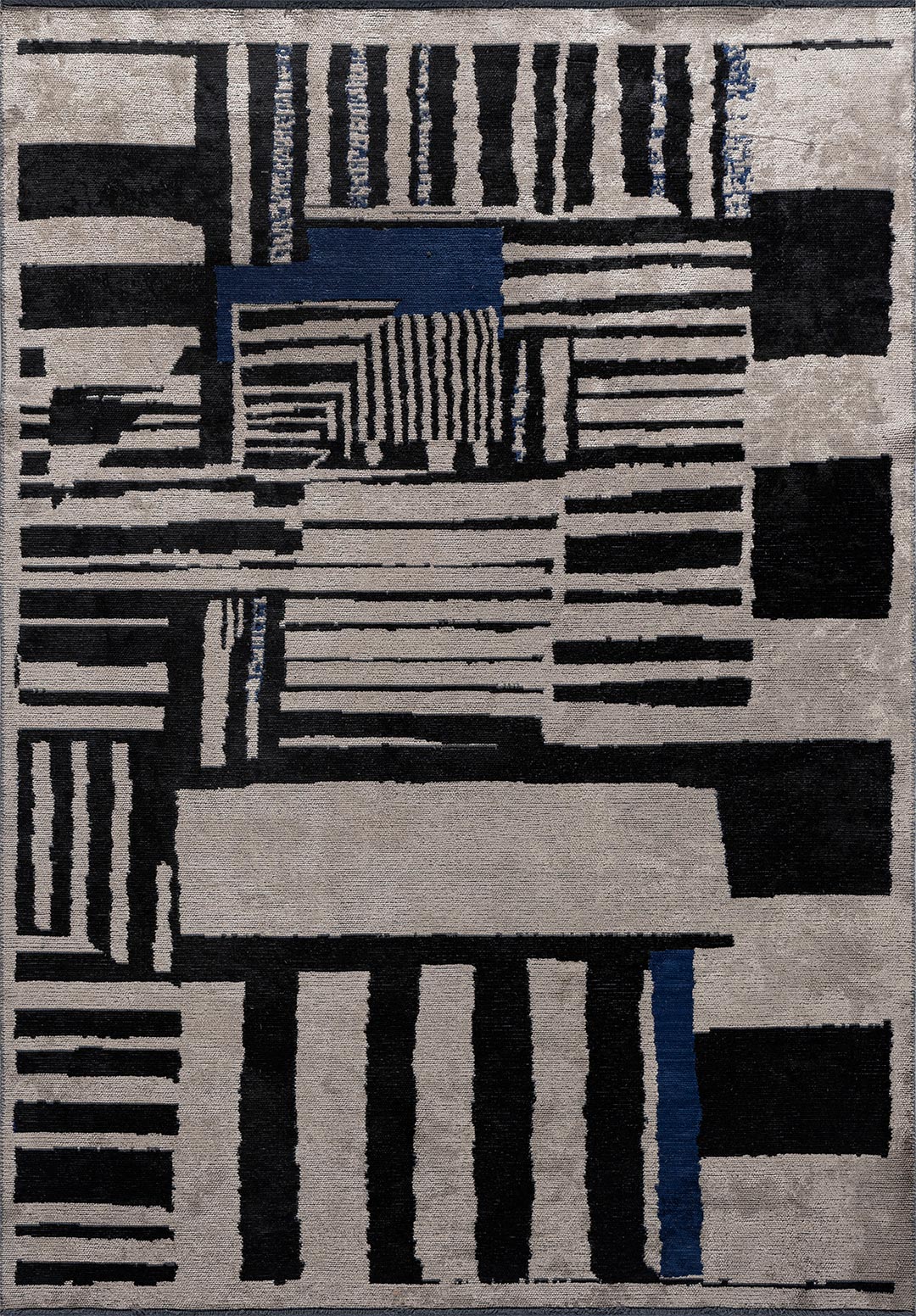 Oxford Black - Beige Rug