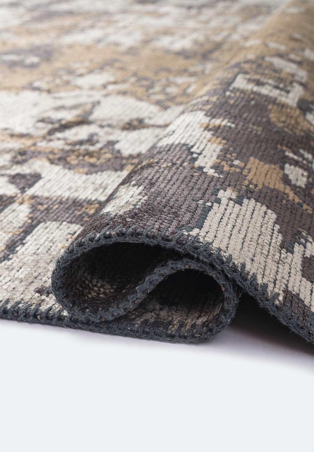 Corfu Charcoal - Light Brown  Rug