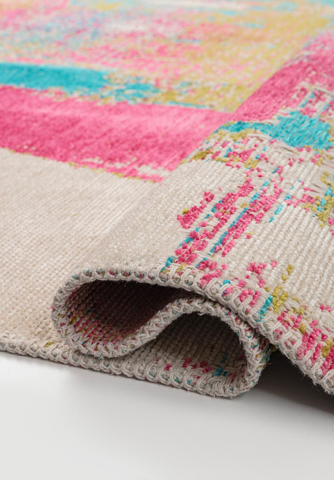 Nice Pink - Turquoise Rug