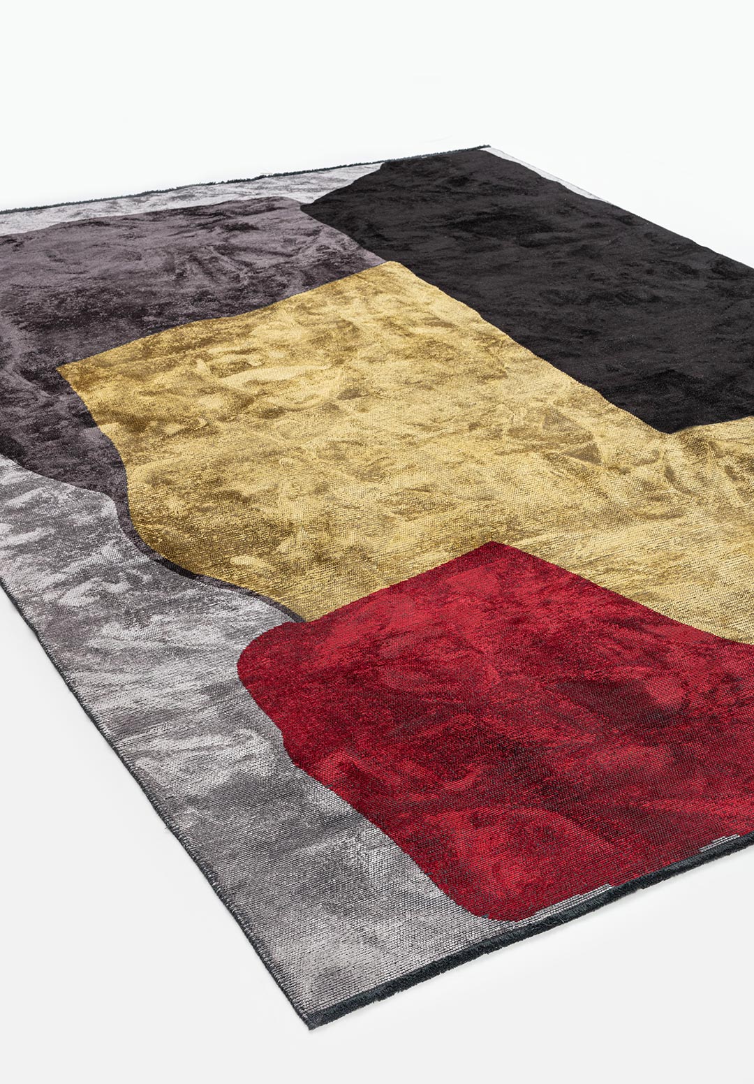 Miami Black - Gold Rug