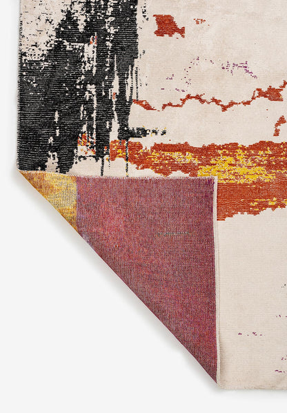Po Black - Ecru Rug