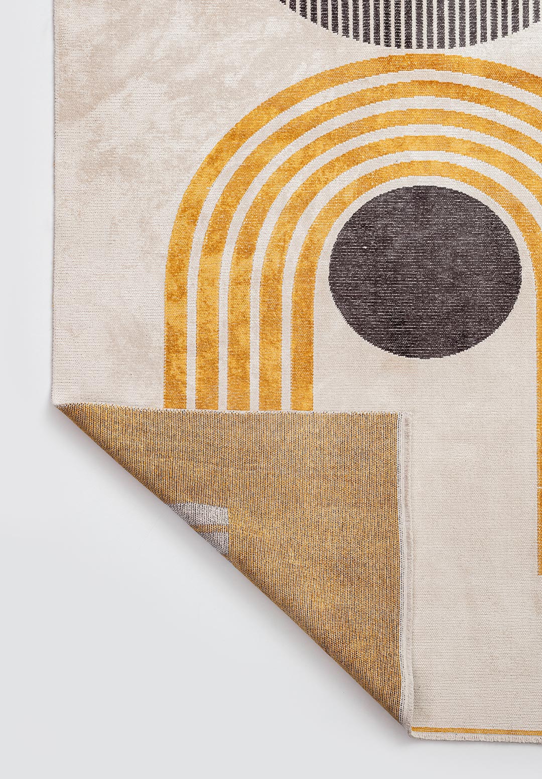 Berlin Charcoal - Gold Rug