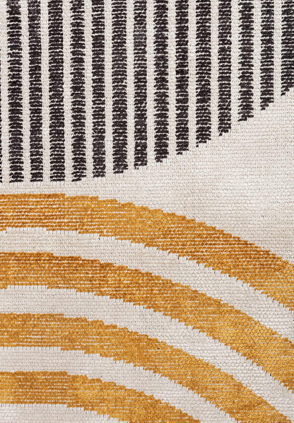 Berlin Charcoal - Gold Rug