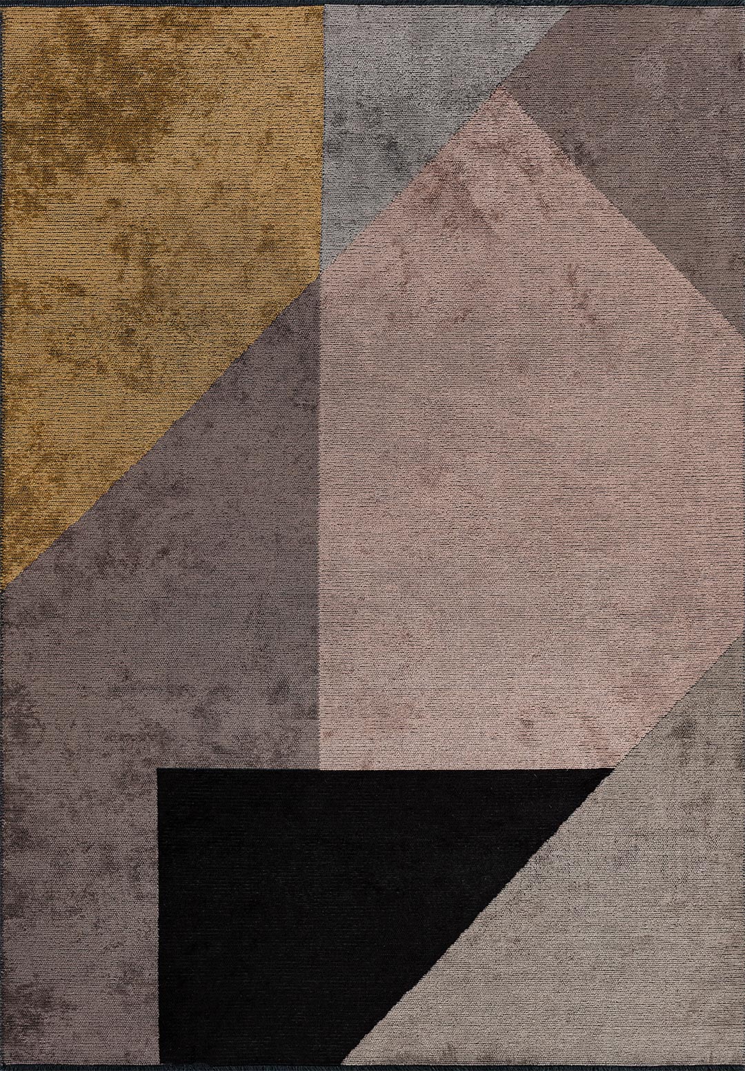 Chicago Dark Grey - Gold Rug
