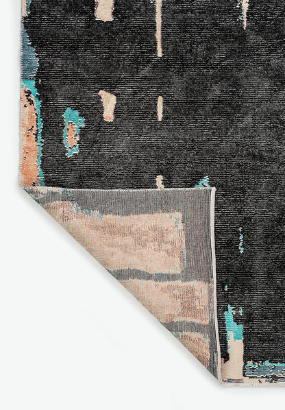 Capri Black - Petrol Rug
