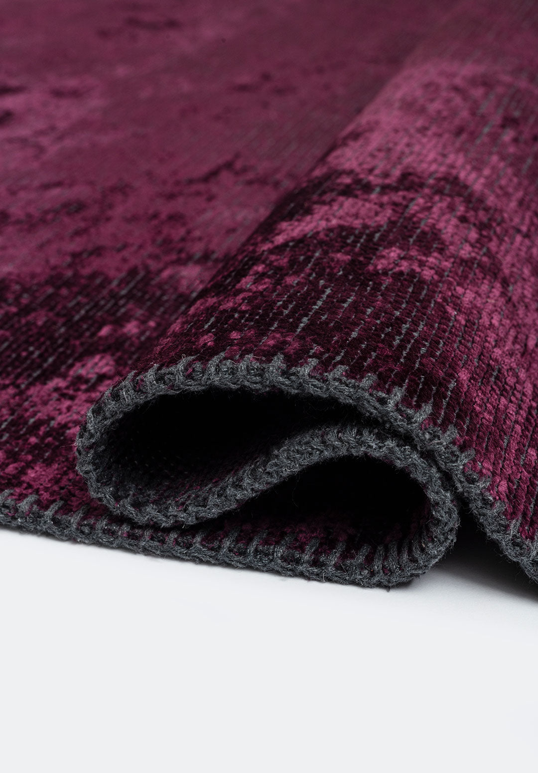 Plain Dark Damson Rug