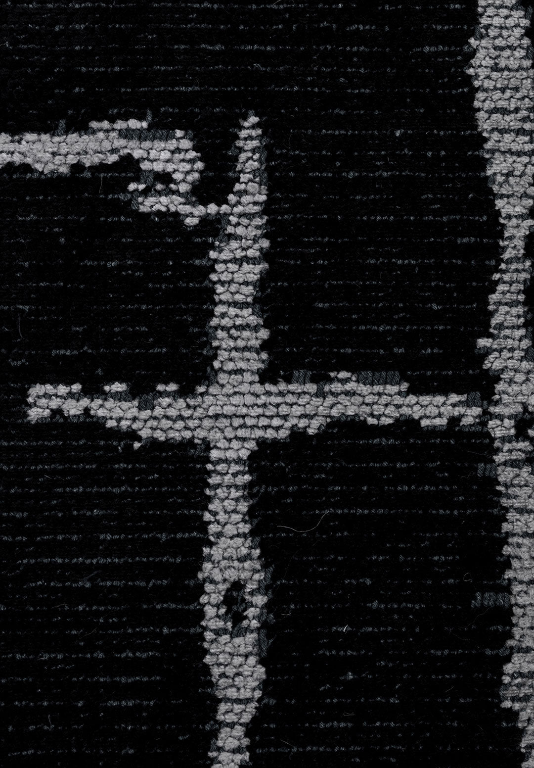 Mark Light Grey - Black Rug