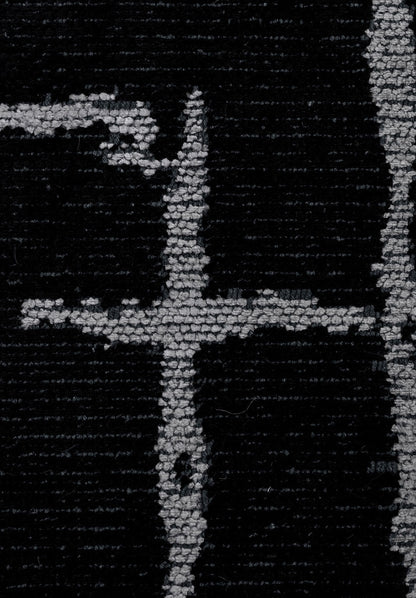Mark Light Grey - Black Rug