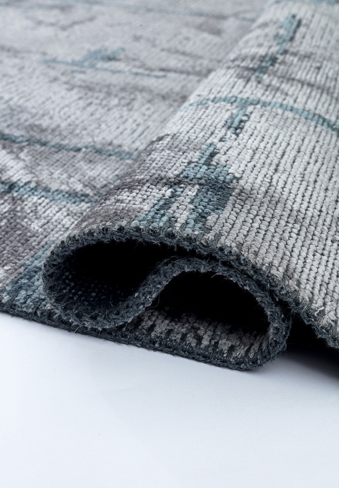 Mark Blue - Light Grey Rug