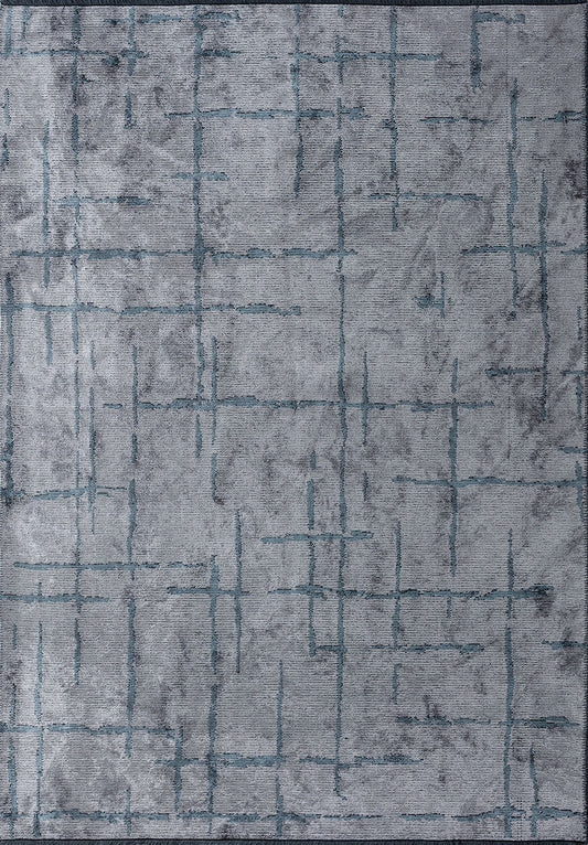 Mark Blue - Light Grey Rug