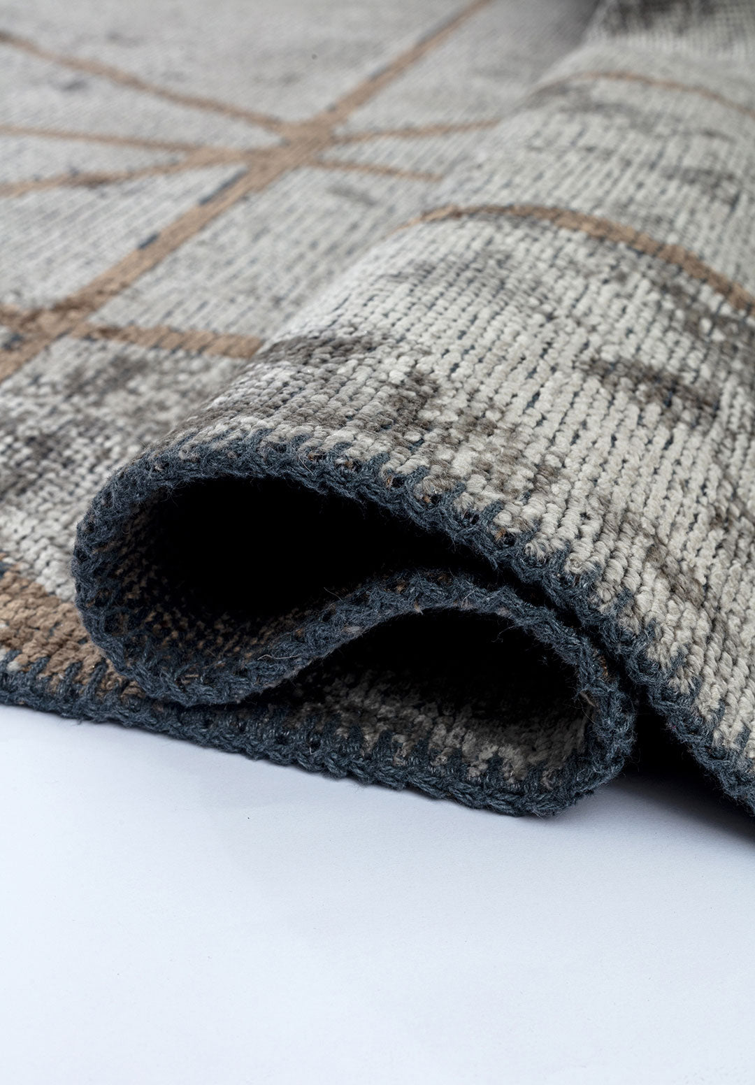 Grid Beige - Mink Rug