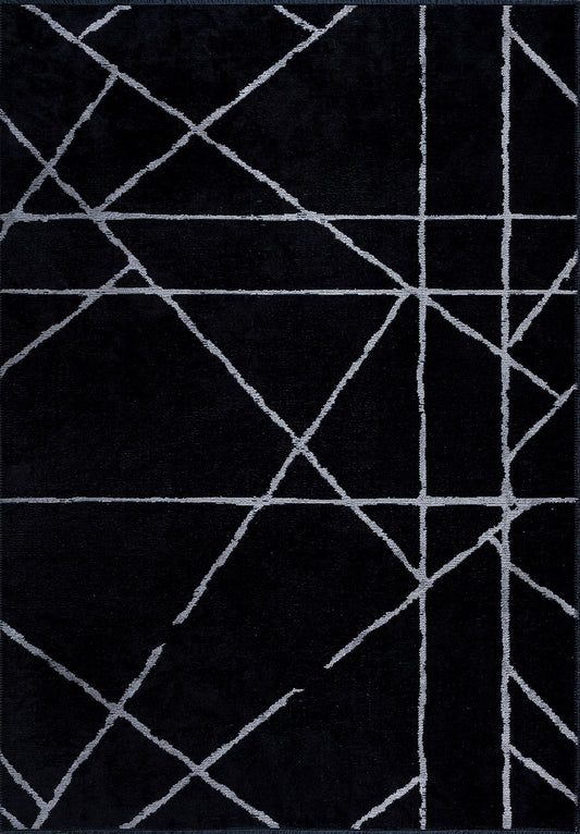 Grid Black - Light Grey Rug