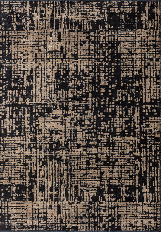 Pixel Black - Dark Beige Rug