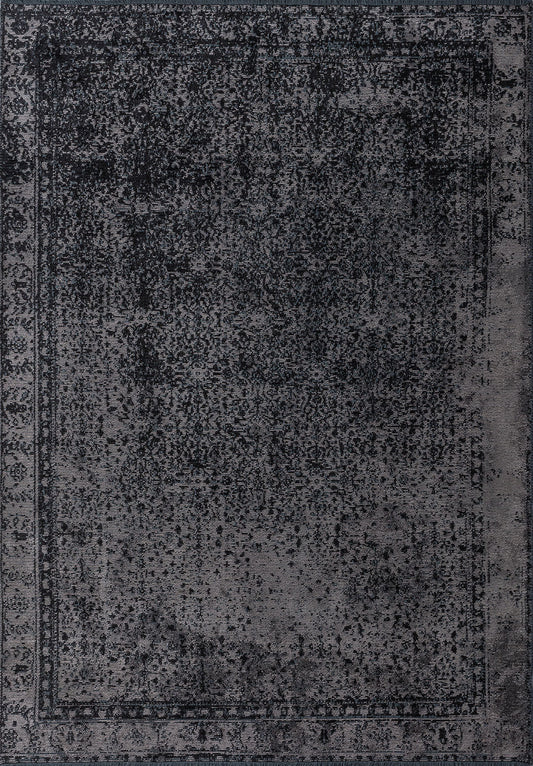 Heritage Dark Grey - Black Rug