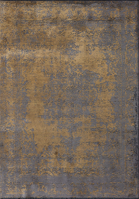 Medallion Grey - Gold Rug