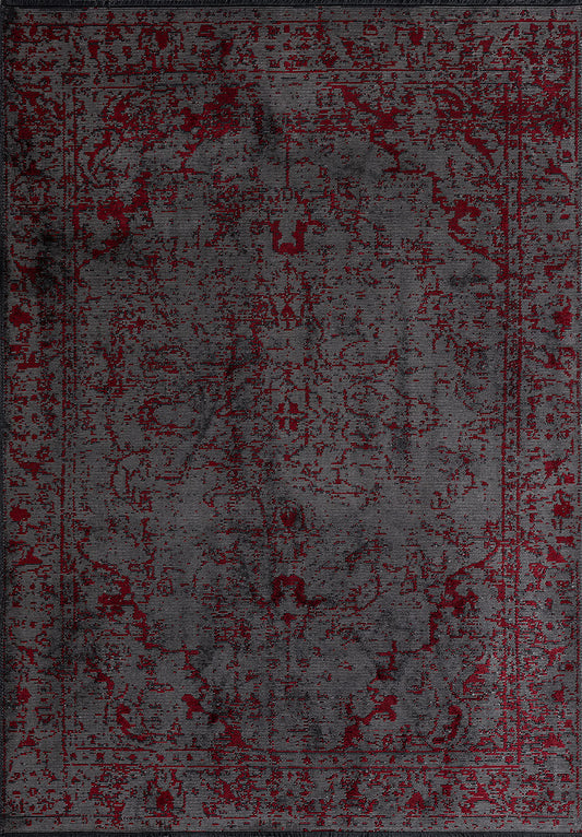 Ivy Grey - Red Rug