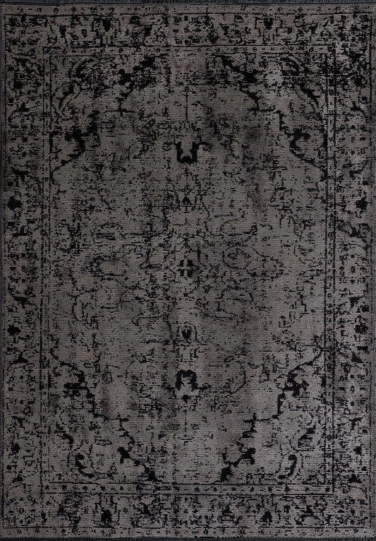 Ivy Grey - Black Rug
