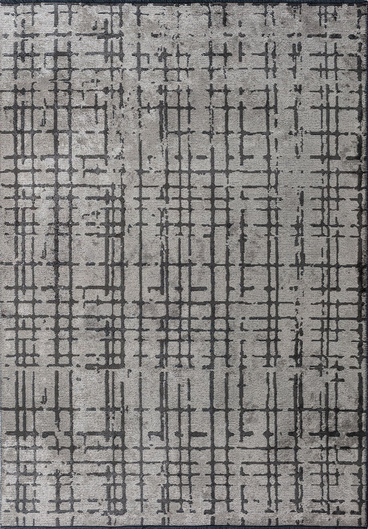 Axis Anthracite - Beige Rug