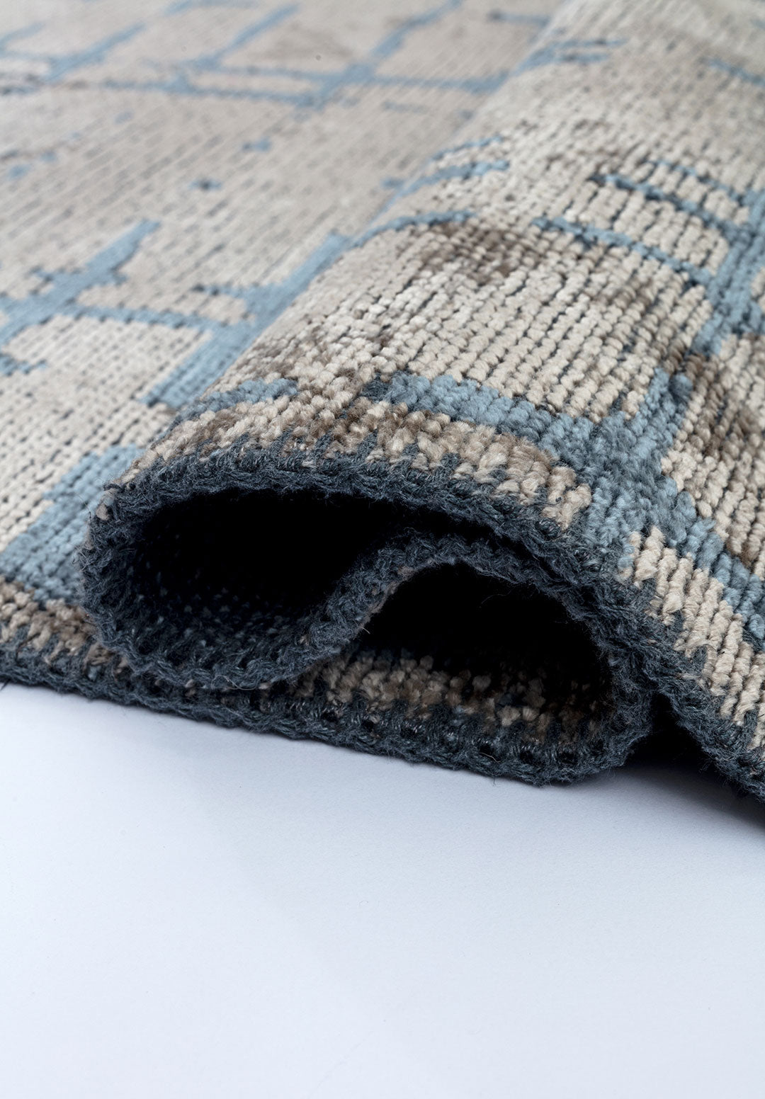 Axis Blue - Beige Rug