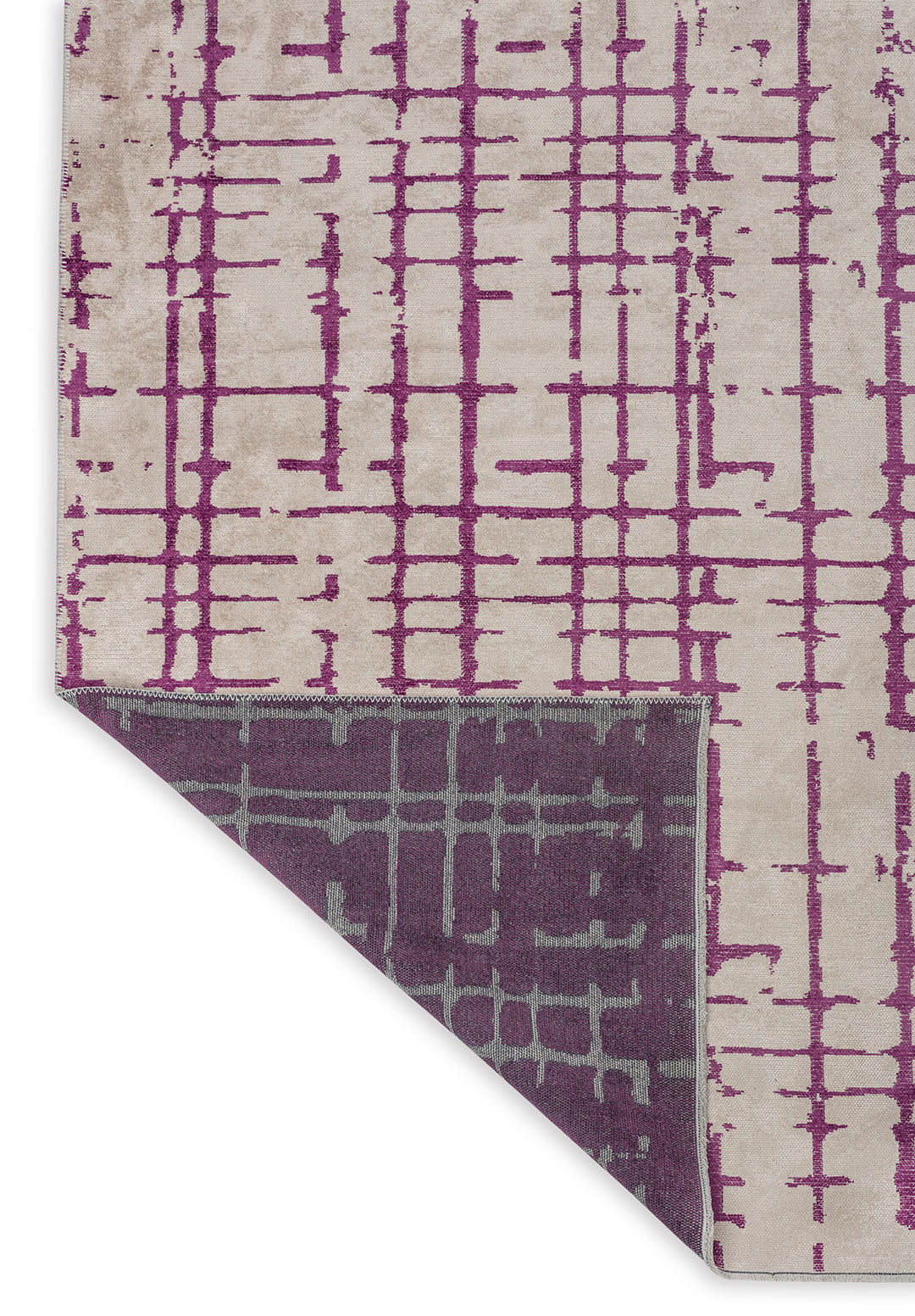 Axis Purple - White Rug