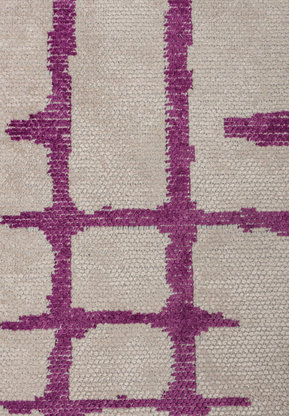 Axis Purple - White Rug