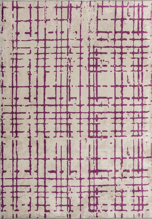 Axis Purple - White Rug
