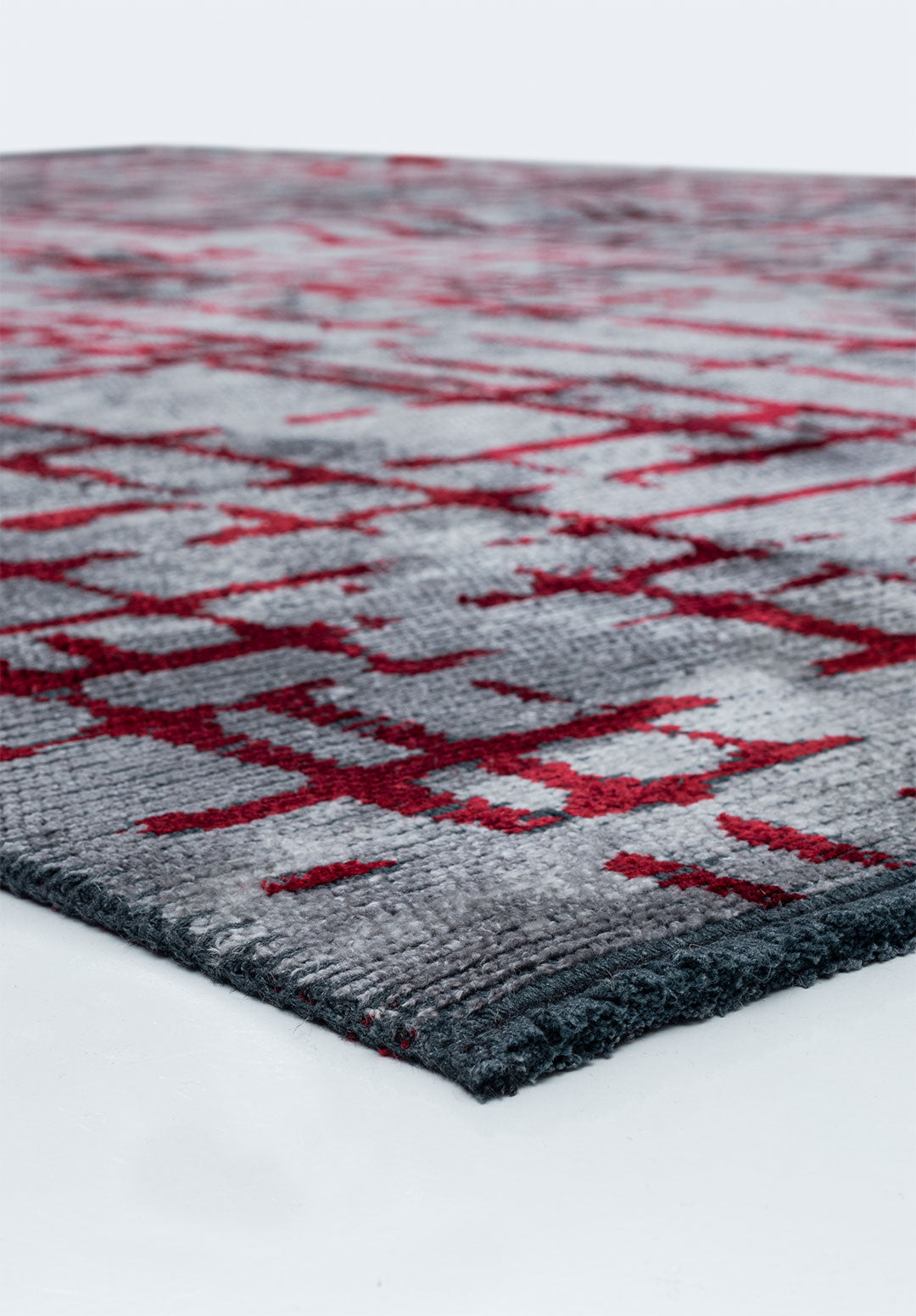 Axis Red - Light Gray Rug