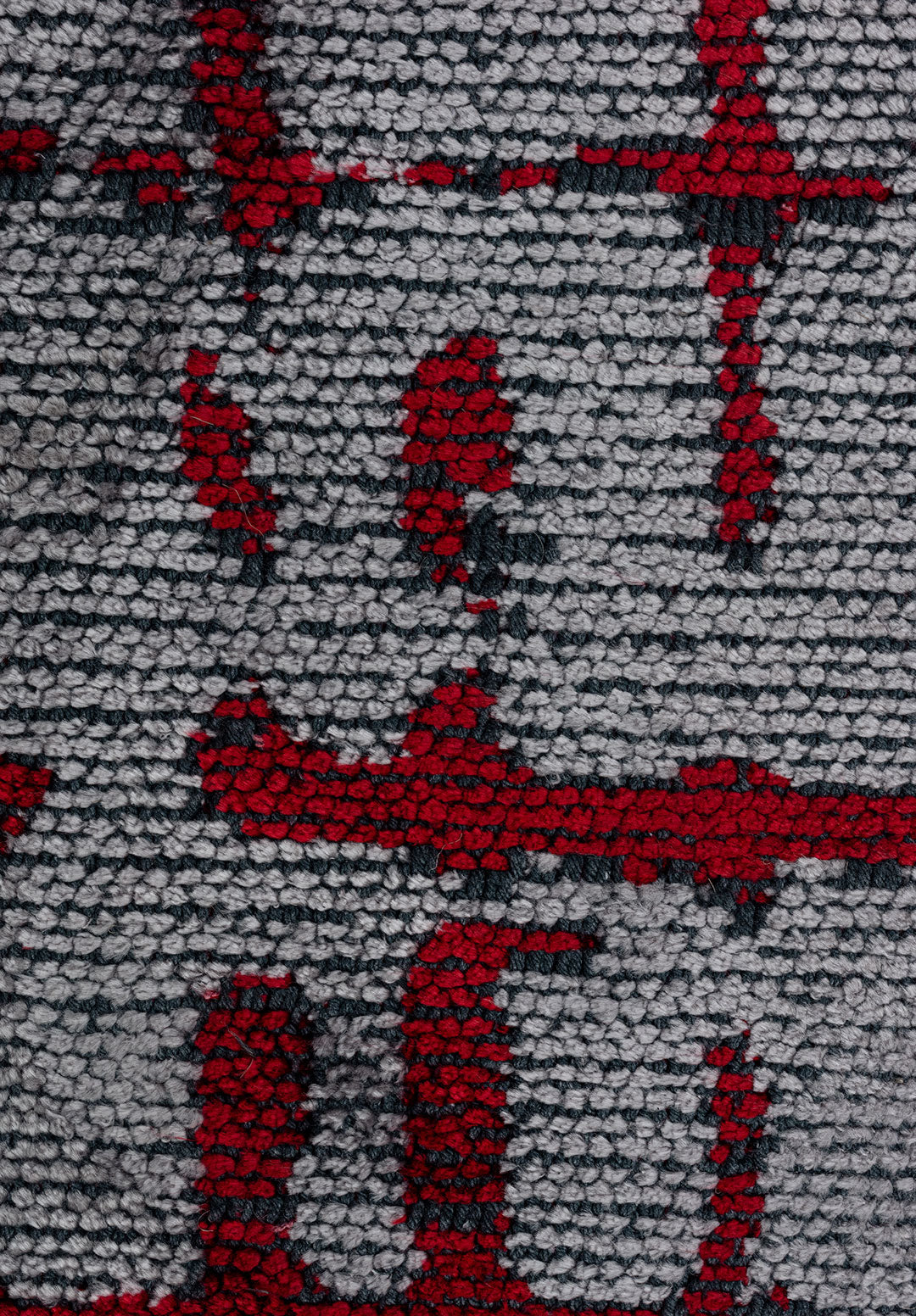 Axis Red - Light Gray Rug