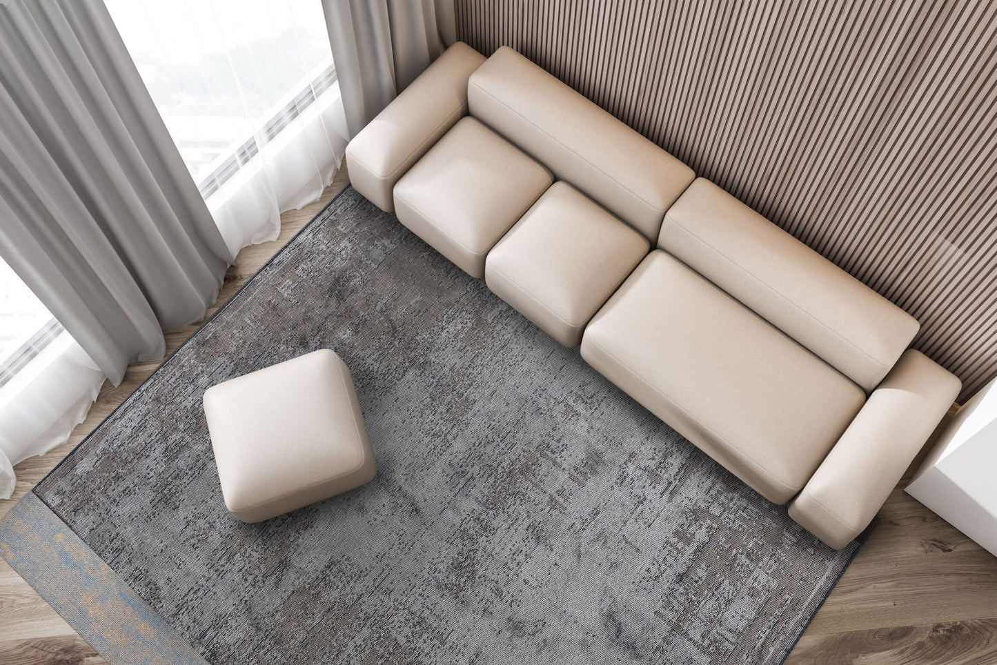 Surface Copper - Light Grey Rug