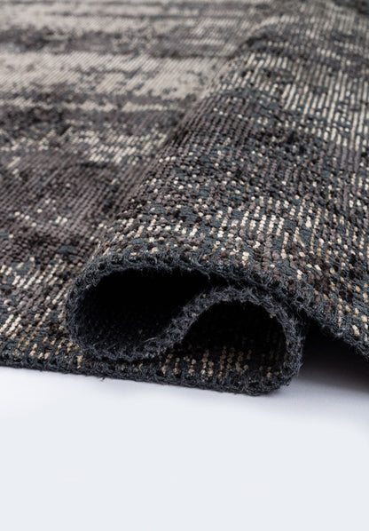 Flux Charcoal - Beige Rug