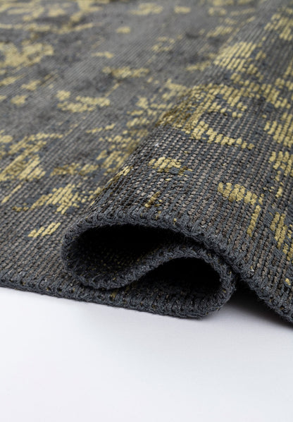 Flora Green - Anthracite Rug