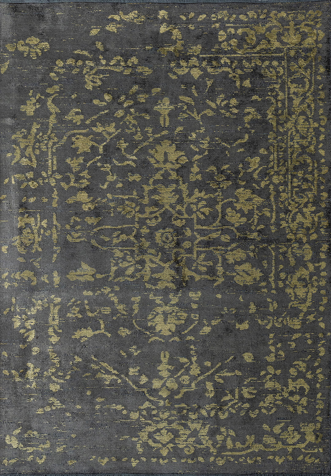 Flora Green - Anthracite Rug