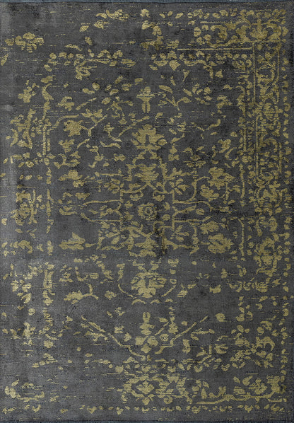 Flora Green - Anthracite Rug