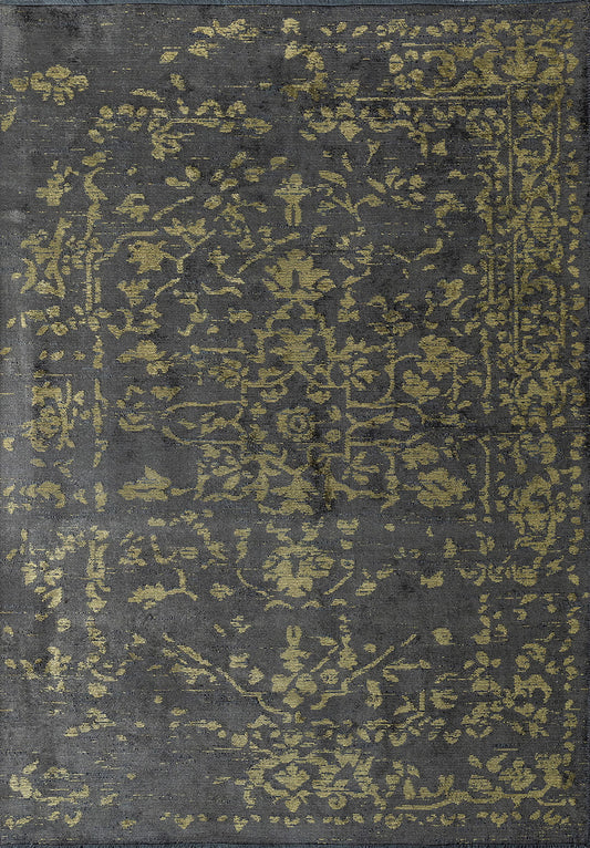 Flora Green - Anthracite Rug