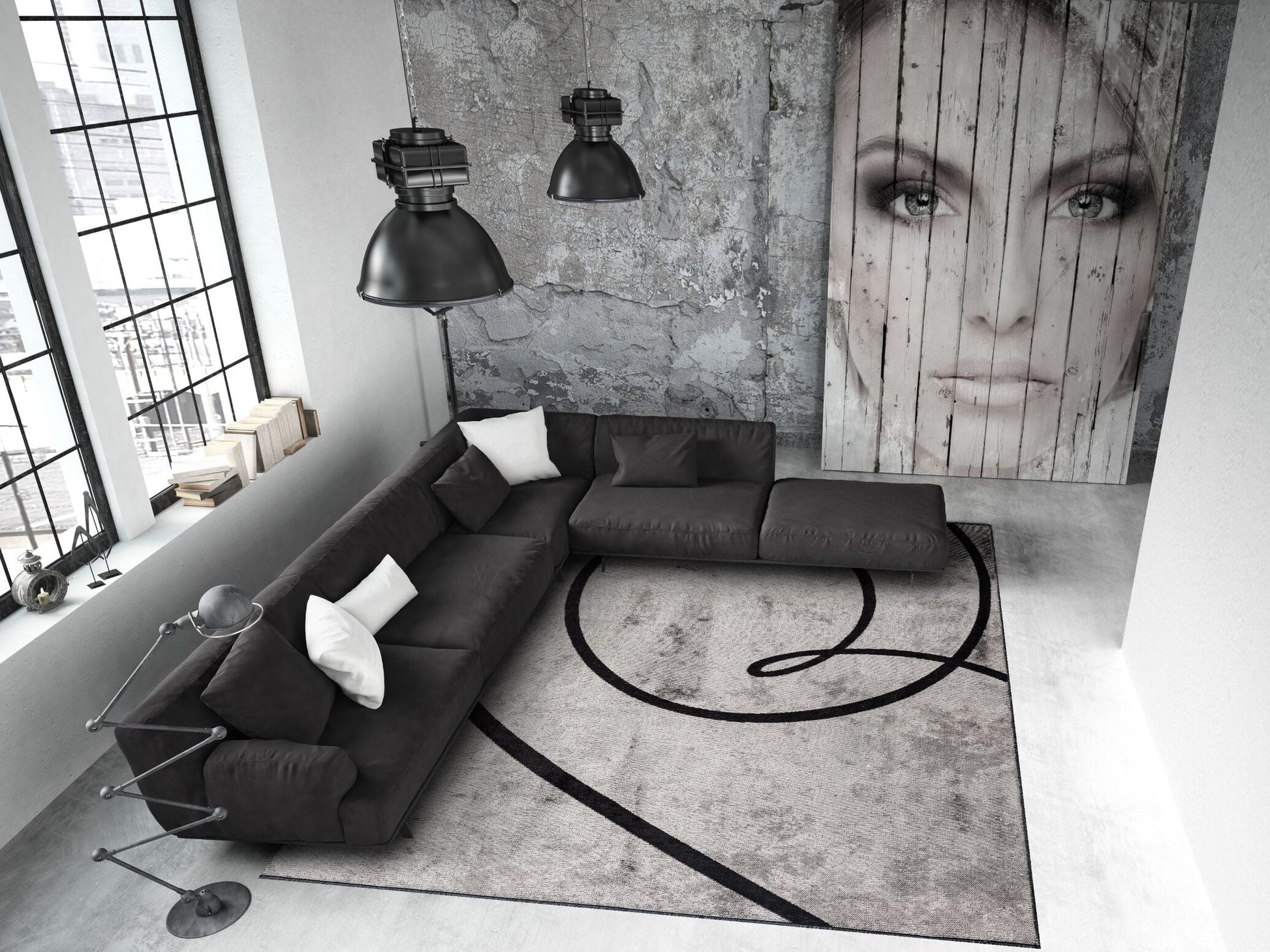 Signature Black - Light Grey Rug