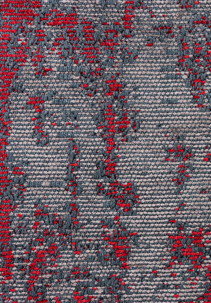 Caesar Dark Grey - Red Rug