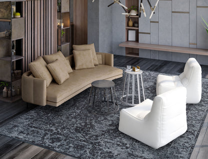 Glory Ice Blue - Charcoal Rug